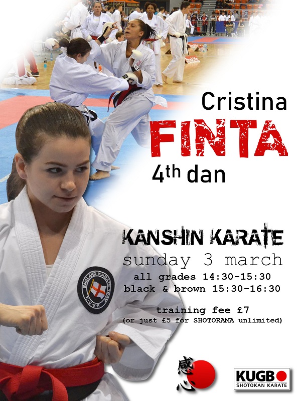 special guest instructor: sensei Cristina Finta 4th dan